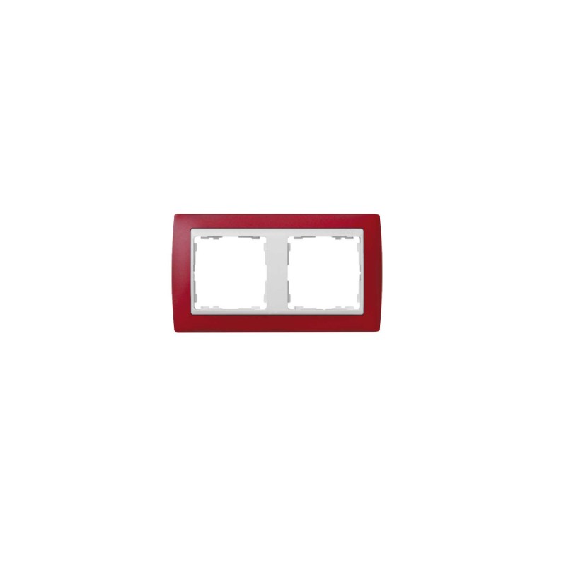 imagen Marco 2 elementos rojo translúcido/blanco simón 82