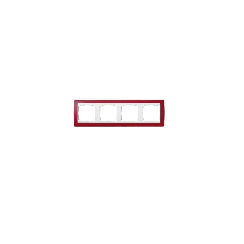 imagen Marco 4 elementos rojo translúcido/blanco simón 82