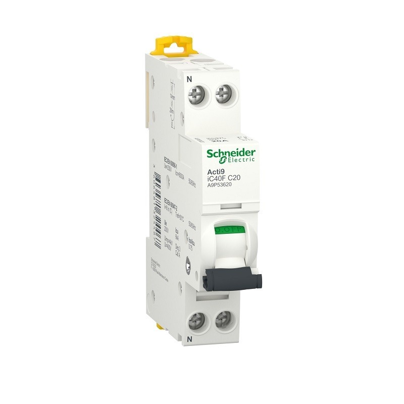 imagen Interruptor automático 20A 1P+N 85x18x74mm