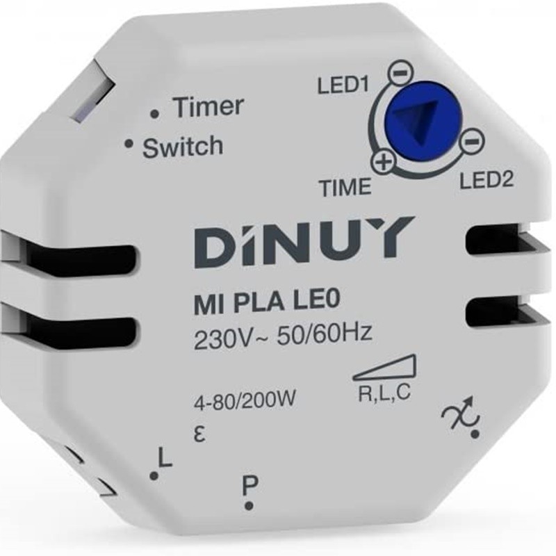 imagen Dinuy - MI PLA LE0 | Minutero electrónico caja de mecanismo 2 hilos para lámparas led