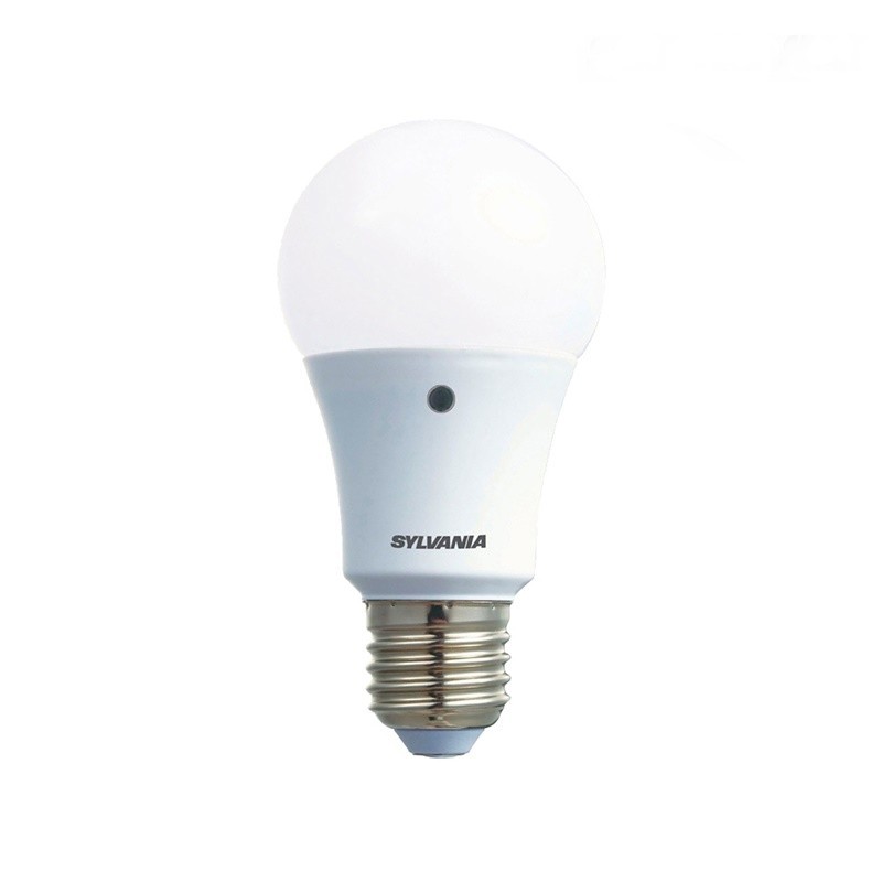 imagen Lámpara LED con sensor crepuscular E27 8,5W 2700k