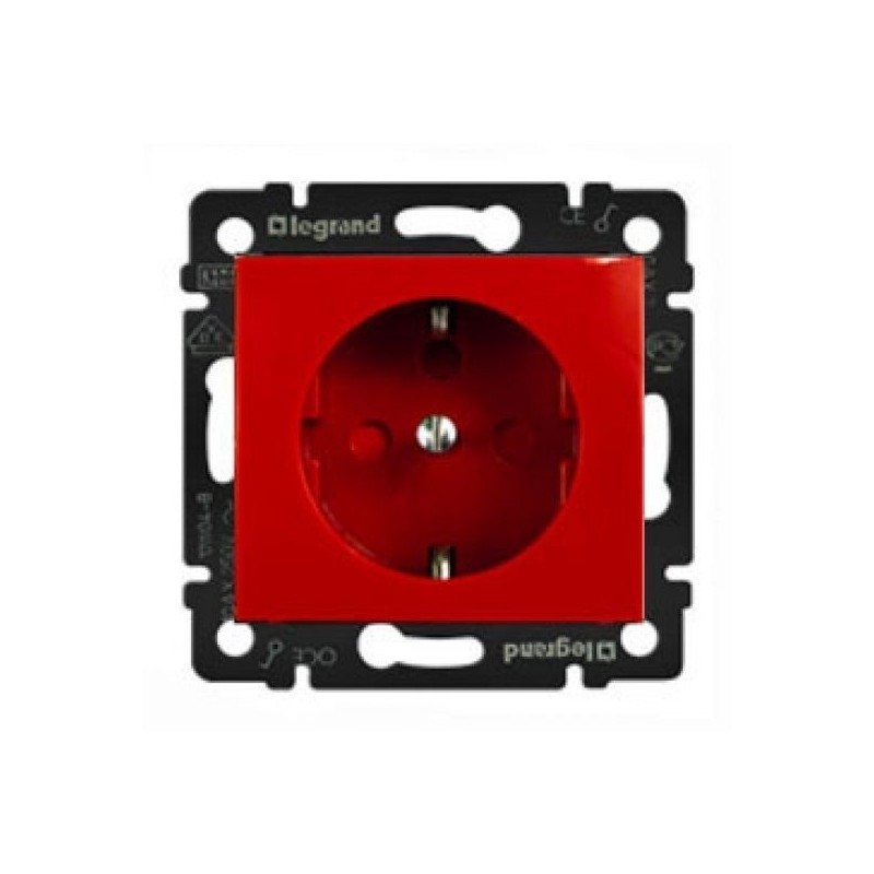 imagen Base de corriente Valena 2P+T 10/16A rojo con obturador selectivo
