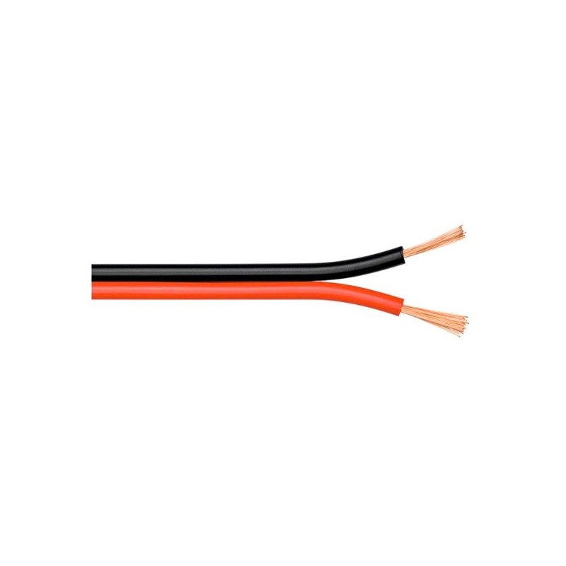imagen Cable de audio paralelo rollo 100 metros 2x1,5mm2 rojo/negro