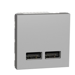 imagen Cargador dobre USB 2,1A - Aluminio