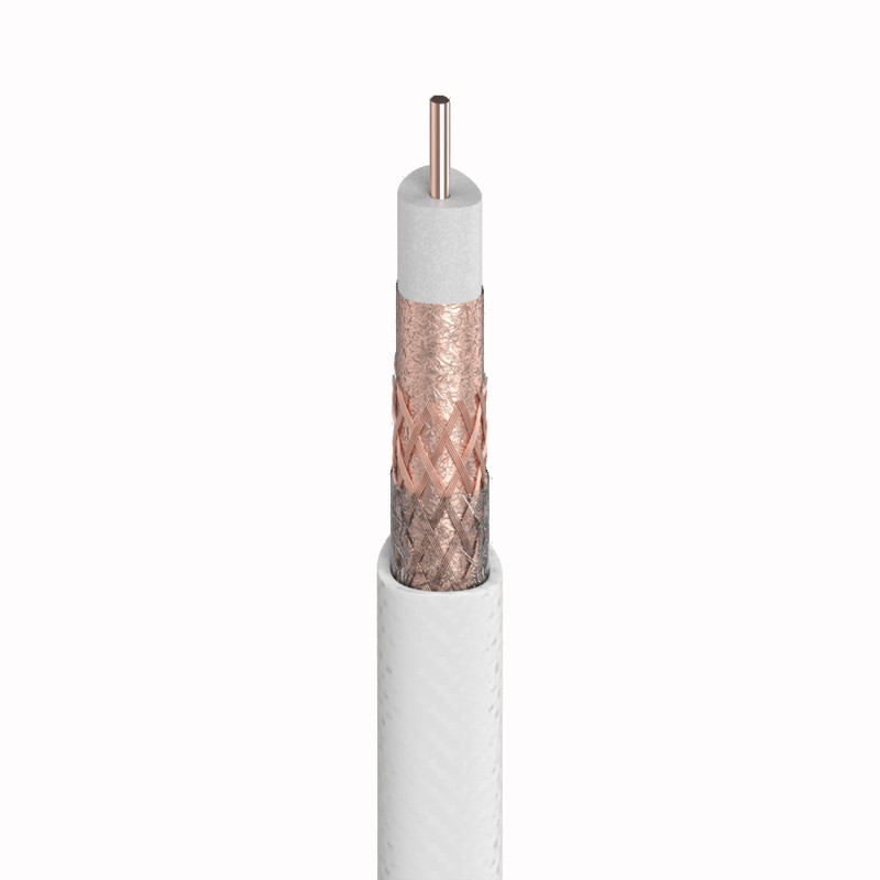 imagen Cable coaxial blanco con cubierta LSFH