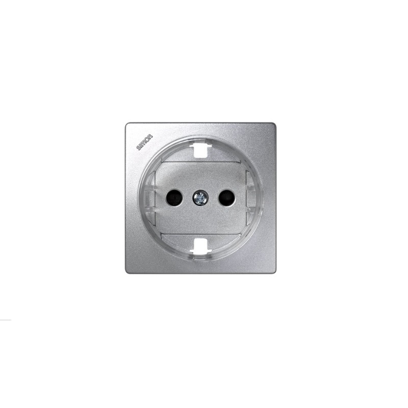 imagen Tapa con dispositivo de seguridad para la base de enchufe schuko aluminio simón 73 loft