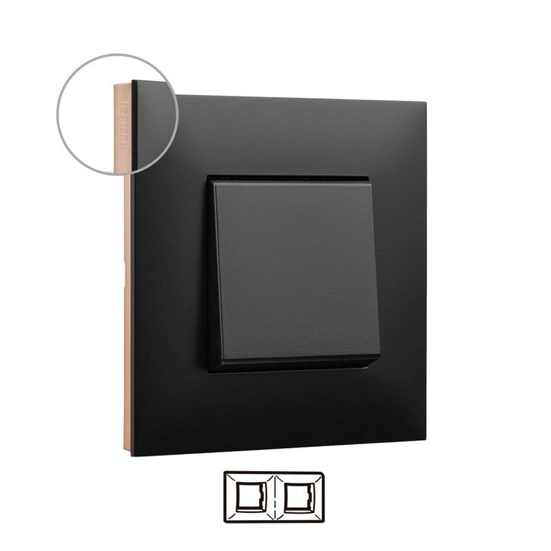 imagen Placa embellecedora negro/cobre 2 elementos