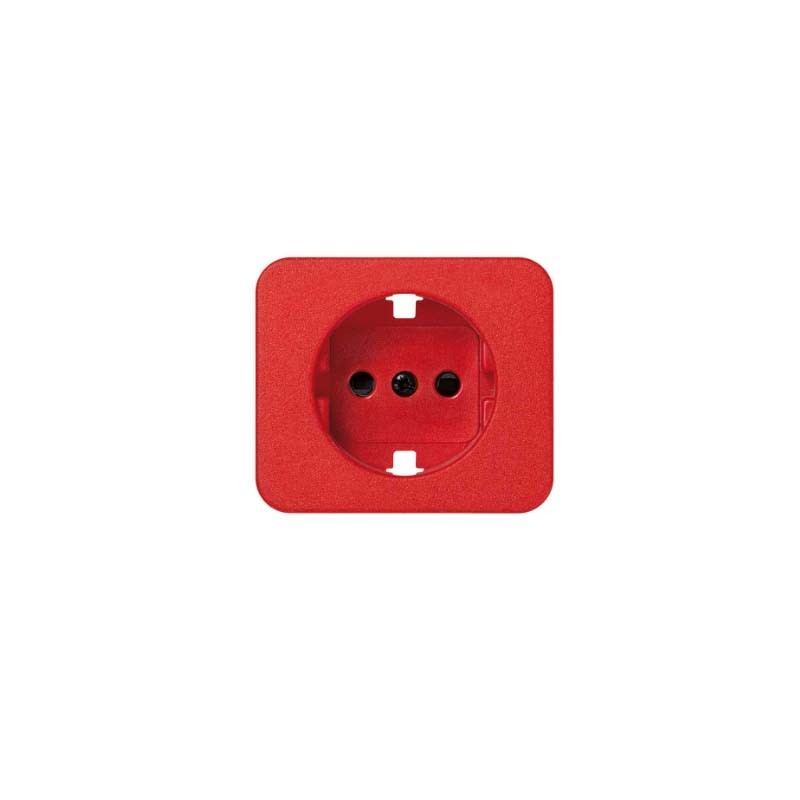 imagen Tapa con dispositivo de seguridad para la base de enchufe schuko rojo simón 75