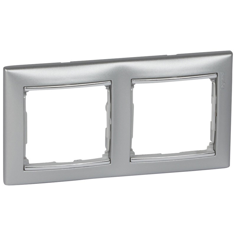 imagen Placa embellecedora Valena 2 elementos aluminio/plata