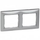 Placa embellecedora Valena 2 elementos aluminio/plata