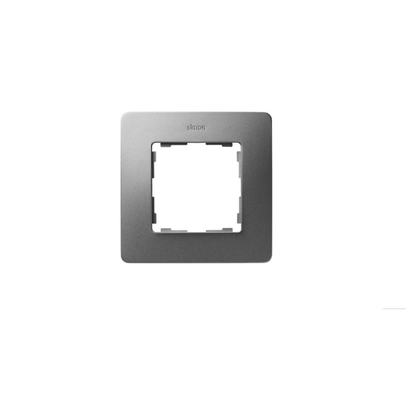 imagen Marco 1 elemento aluminio frío/negro simón 82 detail