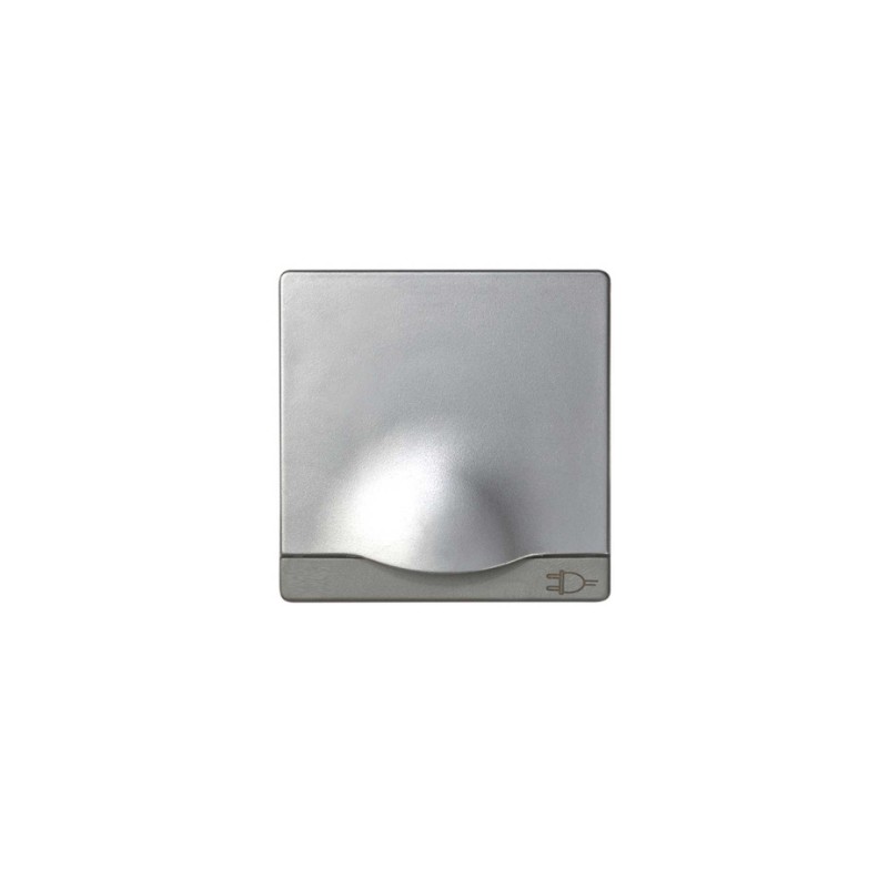 imagen Tapa abatible con dispositivo de seguridad para la base de enchufe schuko aluminio simón 82