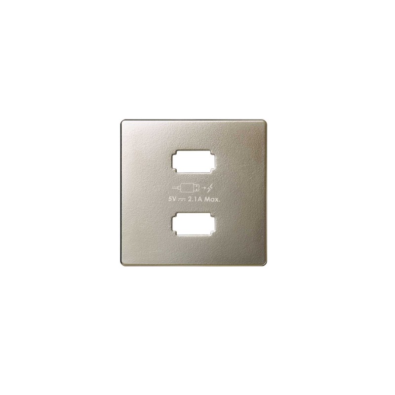 imagen Placa para cargador USB 2 conectores 5Vdc 2.1A tipo A cava simón 82